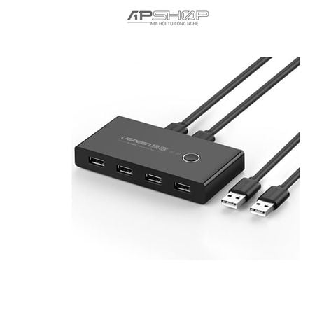 Bộ chuyển mạch USB 2.0 gộp 4 thiết bị vào 2 máy tính UGREEN 2 In 4 Out USB 2.0 Sharing Switch Box US216