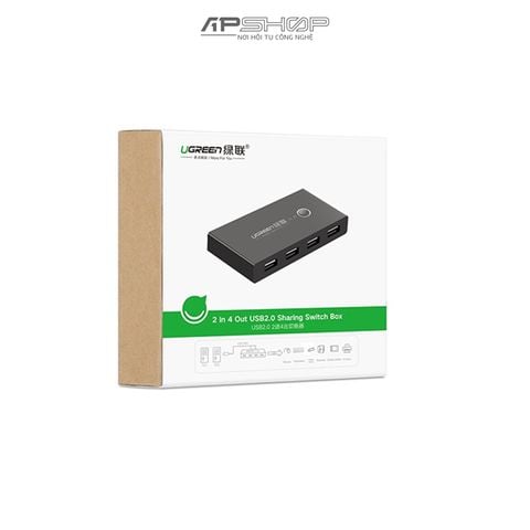 Bộ chuyển mạch USB 2.0 gộp 4 thiết bị vào 2 máy tính UGREEN 2 In 4 Out USB 2.0 Sharing Switch Box US216