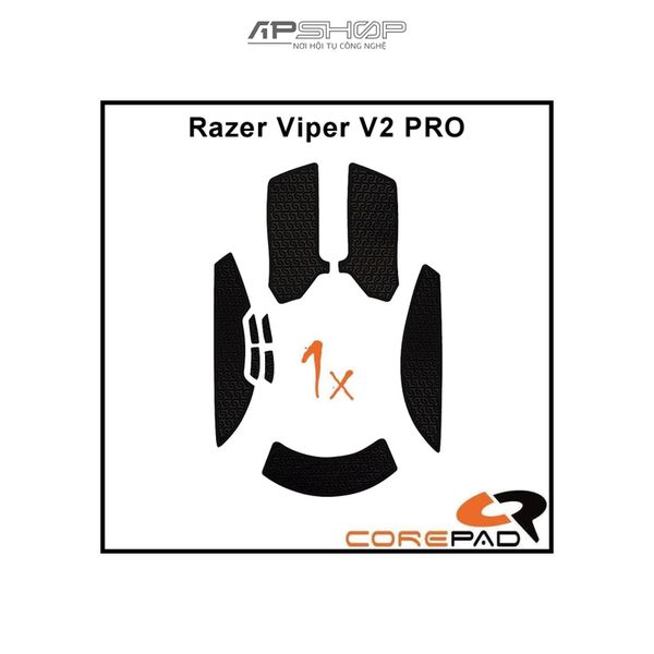 Bộ grip tape Corepad Soft Grips - Razer Viper V2 PRO Wireless - Black