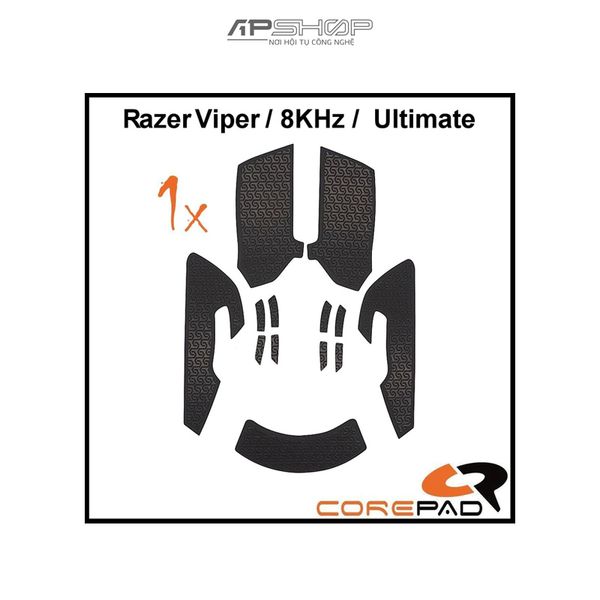 Bộ grip tape Corepad Soft Grips - Razer Viper / Razer Viper 8KHz / Razer Viper Ultimate - Black