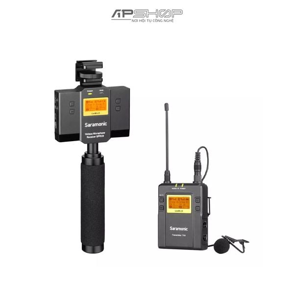 Bộ micro không dây cho điện thoại tần số UHF Saramonic UWMIC9 Kit12 | Chính hãng