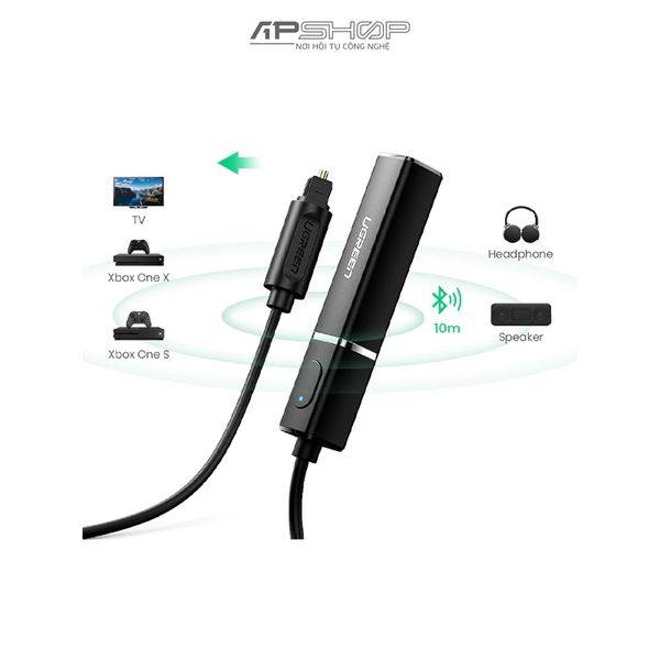 Bộ phát nhạc Bluetooth UGREEN 5.0 APTX từ Smart TV XBOX DVD ra Loa Tai nghe CM150 | Chính hãng