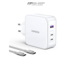 Bộ Sạc Nhanh UGREEN Nexode 140W 3-Port PD GaN Fast Charger US (White) 15339