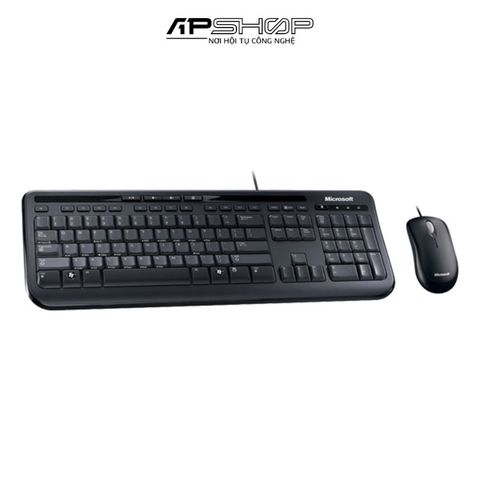 Bộ Bàn Phím Chuột Có Dây Microsoft Wired Desktop 600 Đen
