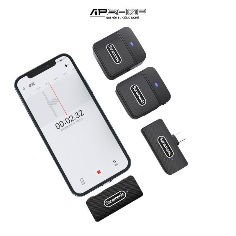 Bộ micro không dây Saramonic Blink100 B1 | Cổng 3.5mm