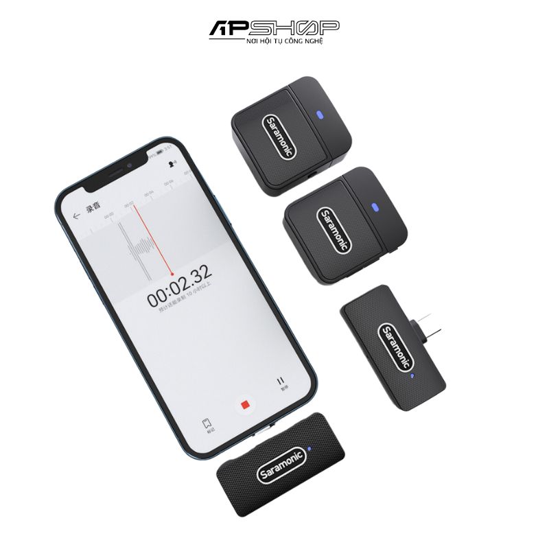 Bộ micro không dây Saramonic Blink100 B2 | Cổng 3.5mm