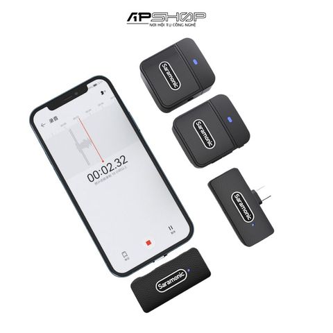 Bộ micro không dây Saramonic Blink100 B6 | Cổng USB C