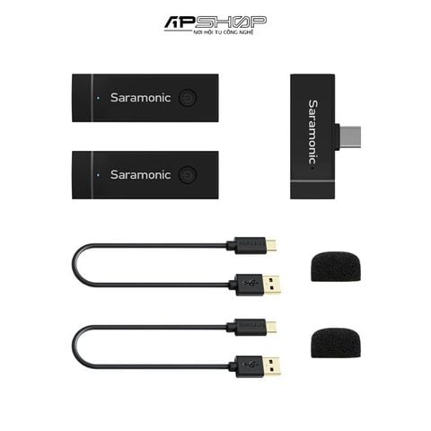 Bộ micro không dây Saramonic Blink Go-U2 | Cổng USB C