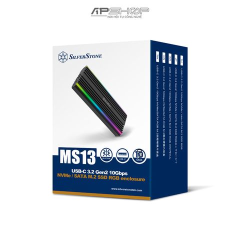 Box ổ cứng SSD RGB Silverstone SST-MS13 | Chính hãng