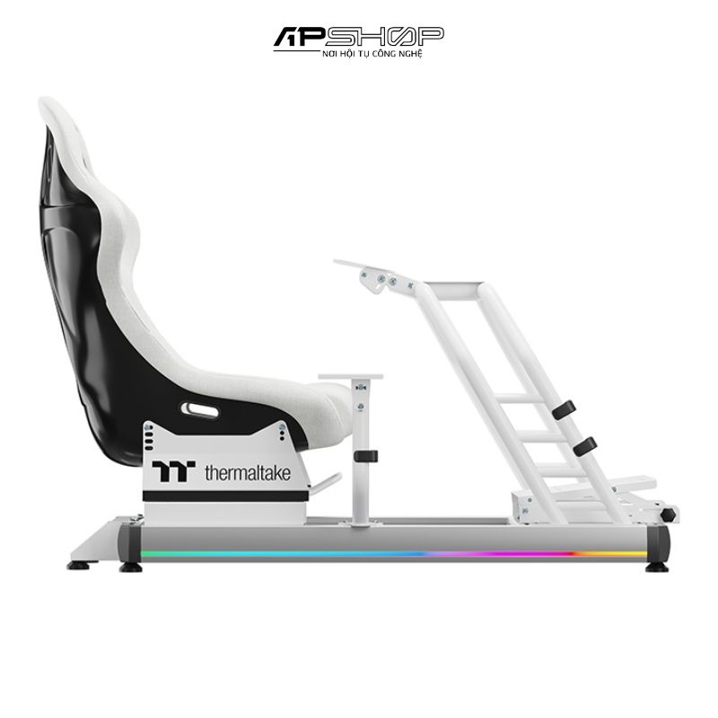 Thermaltake GR500 Cockpit Per Simulatori Di Guida - Sedile In Fibra Di Vetro, Struttura Acciaio-Alluminio, Carico 120 Kg, Compatibile Logitech/Fanatec/Thrustmaster
