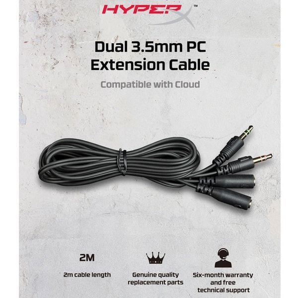 Cáp HyperX Dual 3.5mm PC Extension mở rộng for Cloud