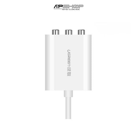Cáp chuyển HDMI to AV Ugreen 30452 hỗ trợ NTSC / PAL (Màu Trắng)
