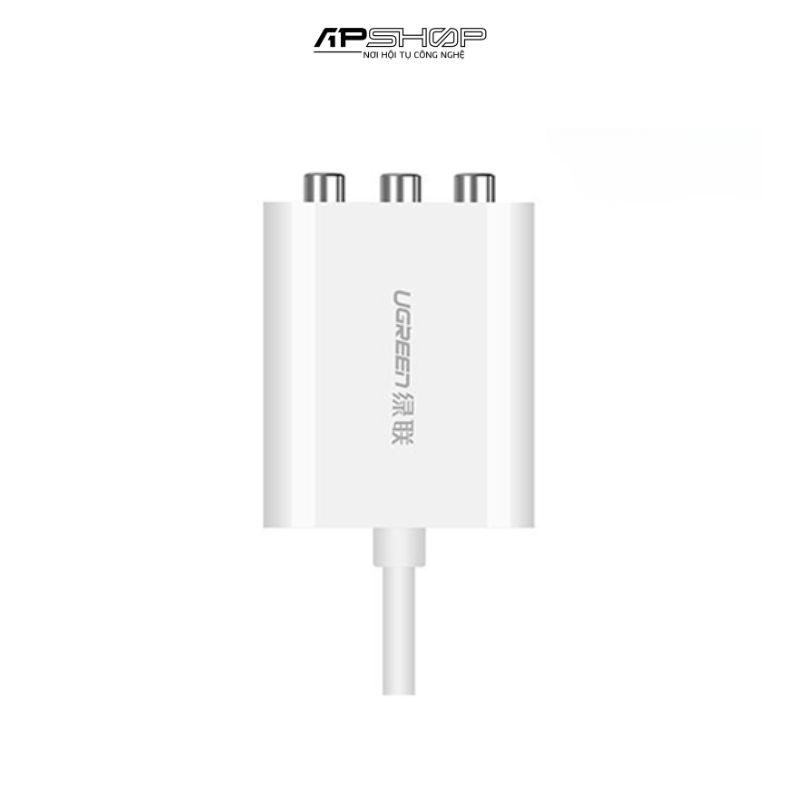 Cáp chuyển HDMI to AV Ugreen 30452 hỗ trợ NTSC / PAL (Màu Trắng)
