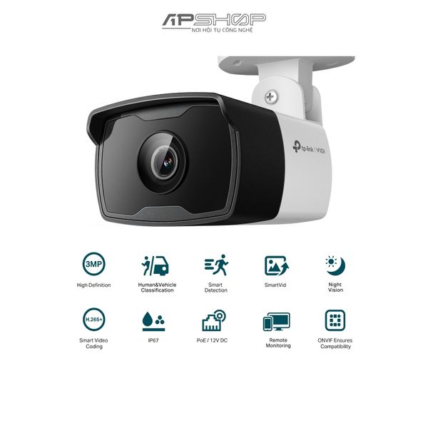 Camera TP Link VIGI C330I 3MP Outdoor IR Bullet Network Camera | Chính hãng