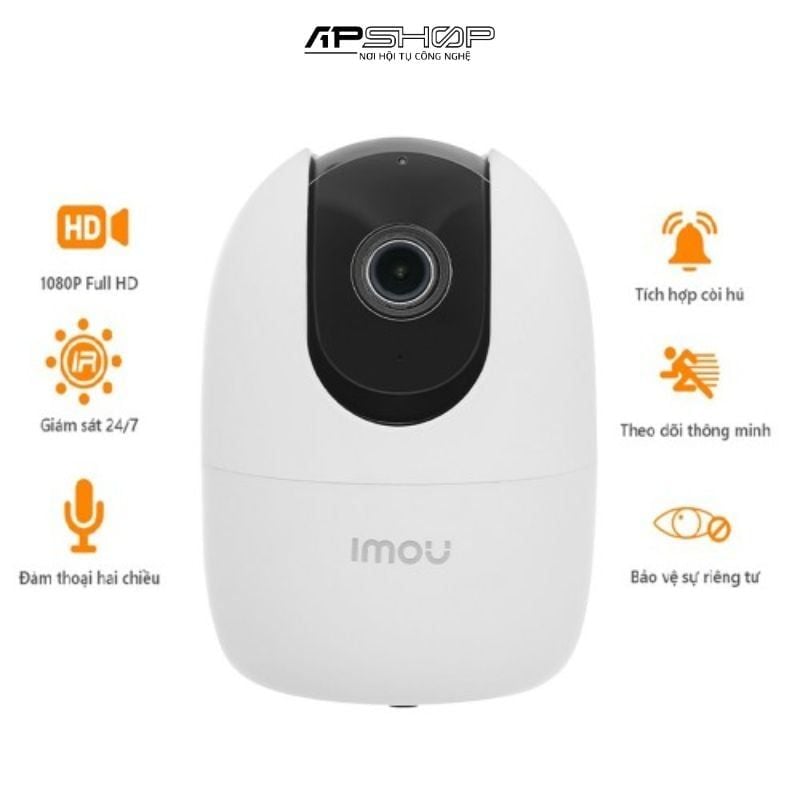 Camera WIFI IMOU A2-A22EP trong nhà | Độ phân giải 2MP | Lens 3.6mm | Chính hãng