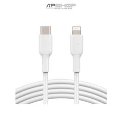 Cáp Belkin Lightning to USB C | 1m | Vỏ nhựa | Công suất 30w | Chính hãng