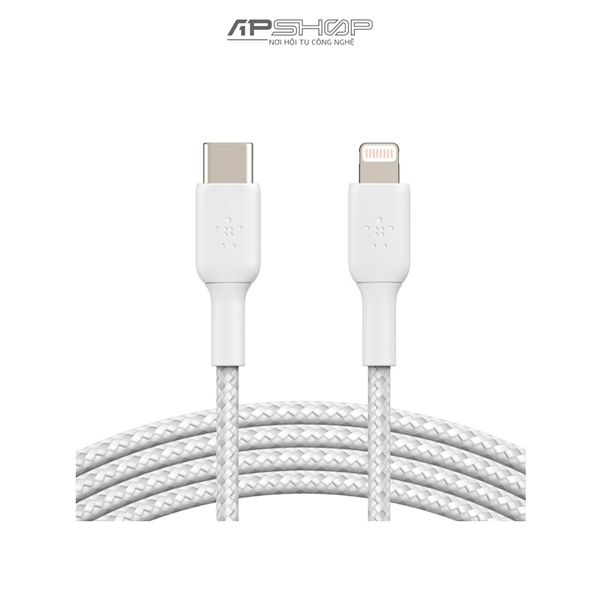 Cáp Belkin Lightning to USB C | 1m | Vỏ dù | Công suất 30w | Chính hãng