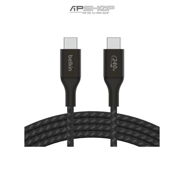 Cáp Belkin USB C to C PD3 | 1M2 | Vỏ dù | Công suất 240W with Dual E-Marker