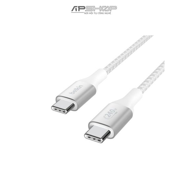 Cáp Belkin USB C to C PD3 | 1M2 | Vỏ dù | Công suất 240W with Dual E-Marker