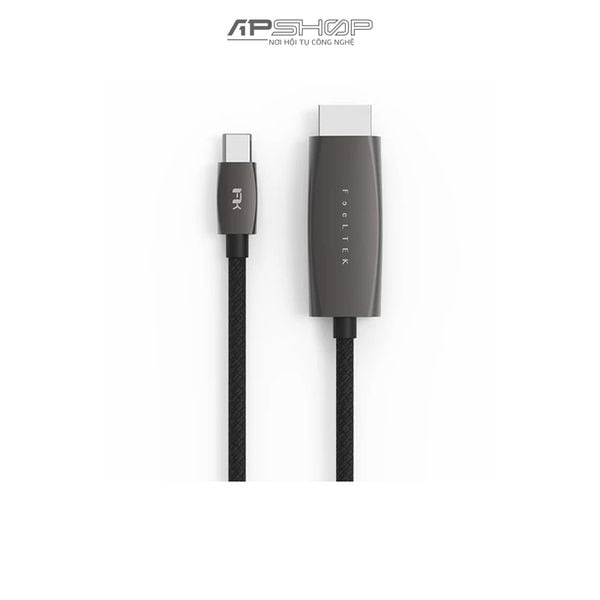 Cáp chống đứt USB C to HDMI 180cm (Braid + Metallic) Hỗ trợ độ phân giải lên tới 4K 60Hz | Hiệu Feeltek | Chính hãng