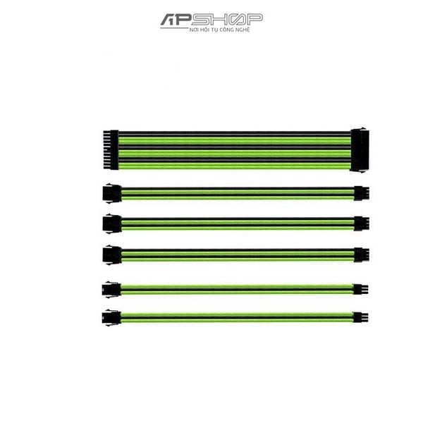 Cáp CoolerMaster Sleeved extension cable kit Green/ Black
