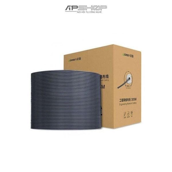 Cáp mạng UGREEN Cat 5e Unshielded Pure Copper Dark Grey | Chính hãng | Cho tiến hiệu ổn định | NW108