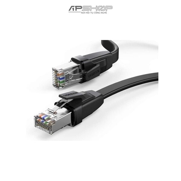 Cáp mạng Ugreen Cat 8 U/FTP Ethernet Cable Pure Copper Black | Chính hãng | Cho tiến hiệu ổn định | NW134