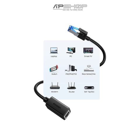 Cáp mạng UGREEN Cat8 Male to Female Ethernet Extension Cable  NW192