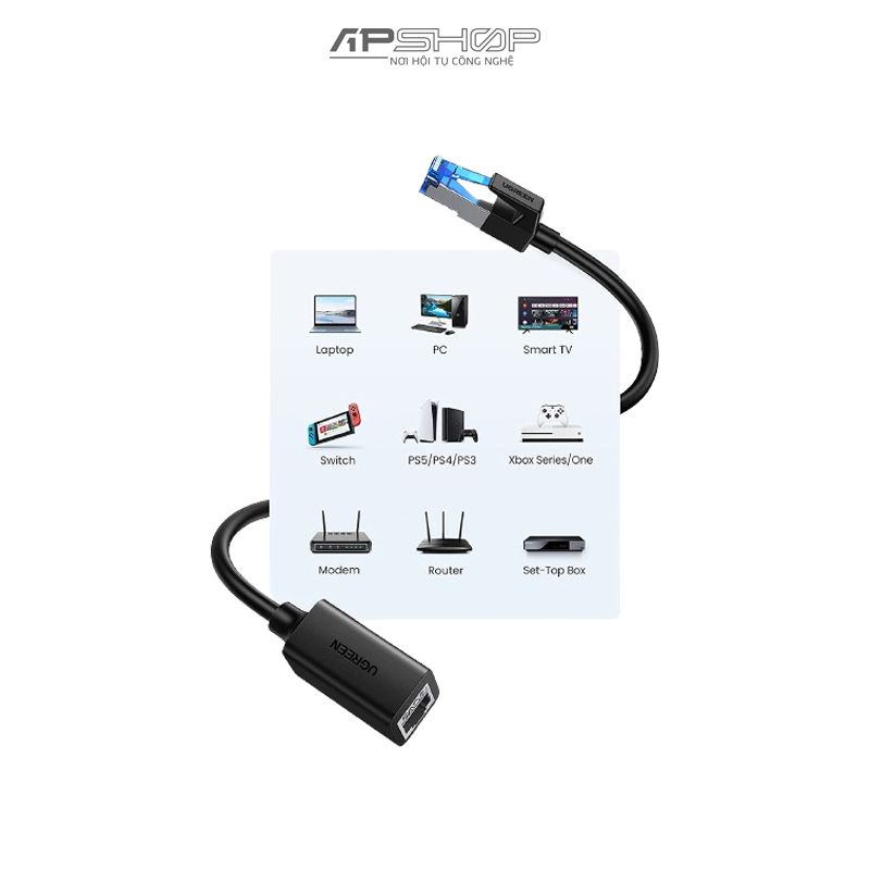 Cáp mạng UGREEN Cat8 Male to Female Ethernet Extension Cable  NW192