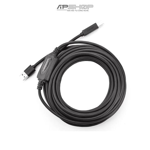 Cáp Máy in UGREEN USB 2.0 A Male to B Male Active Printer Cable US122