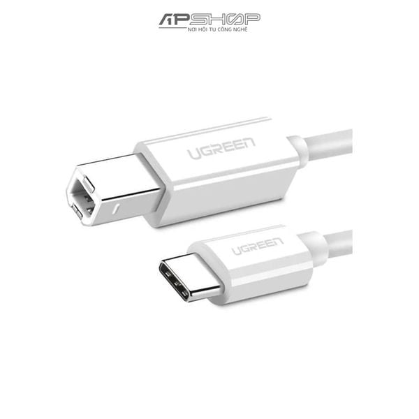 Cáp Máy in UGREEN USB C 2.0 To USB B 2.0 Print Cable White US241