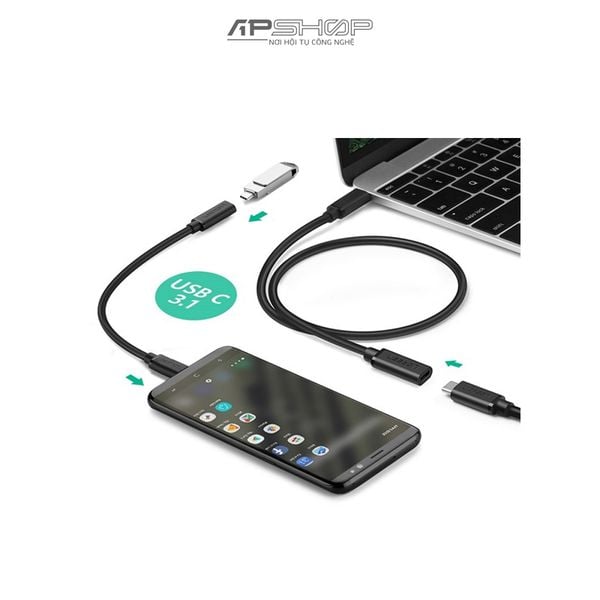 Cáp nối dài Ugreen USB Type C 3.1 4K60Hz Power Delivery 2.0 & Quick Charge 3.0 | Chính hãng