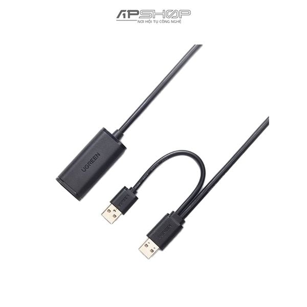 Cáp UGREEN USB 2.0 Active Extension Cable Black US137