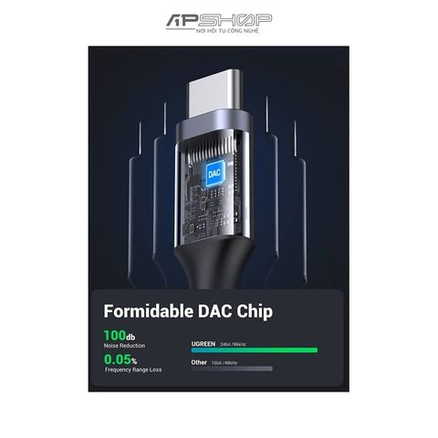 Cáp USB C Sang Cổng Âm Thanh 3.5mm Ugreen 70859