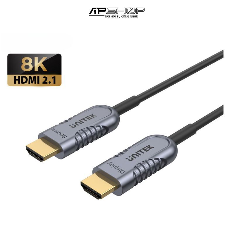 Cáp HDMI 2.1 ULTPRO ACTIVE OPTICAL 8K dài 10M UNITEK C11028DGY