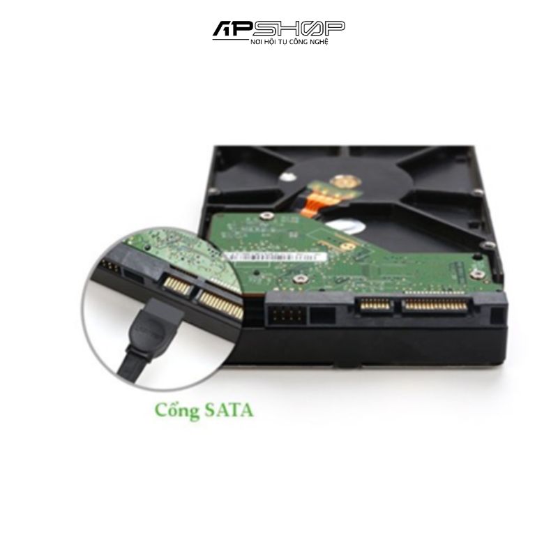 Cáp SATA 3 thẳng Ugreen 30796 dài 0.5m chính hãng cao cấp