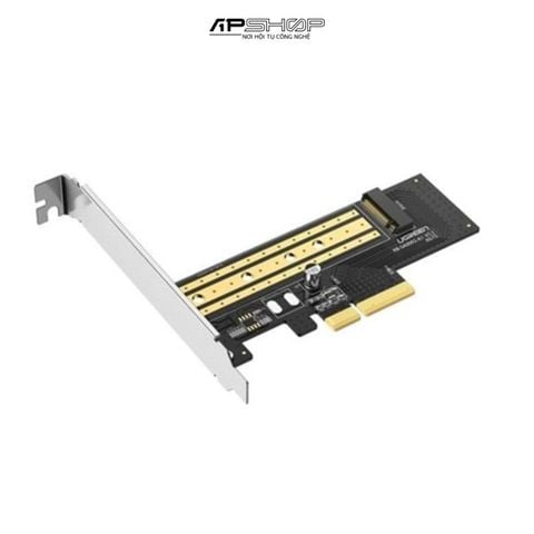 Card PCIe ổ cứng M.2 SATA NVMe Ugreen 70503 hỗ trợ M-Key, 2230/2242/2260/2280, tốc độ 32Gbps.