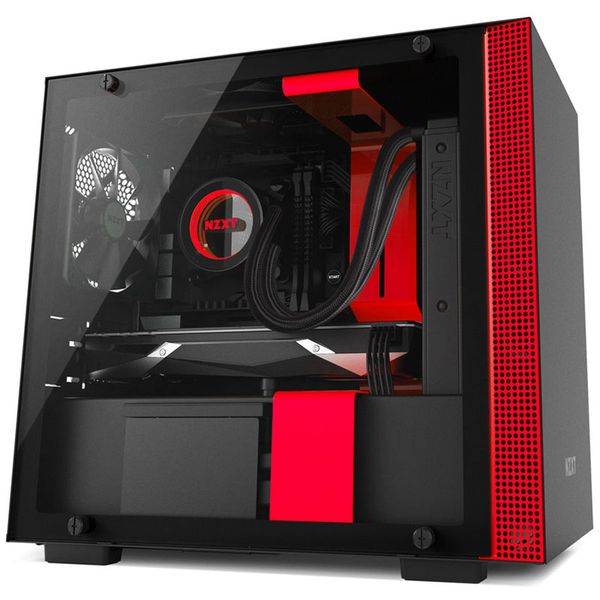 CASE NZXT H200 MATTE BLACK/RED