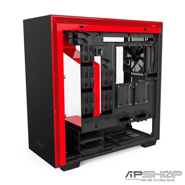 CASE NZXT H700i MATTE BLACK/ RED