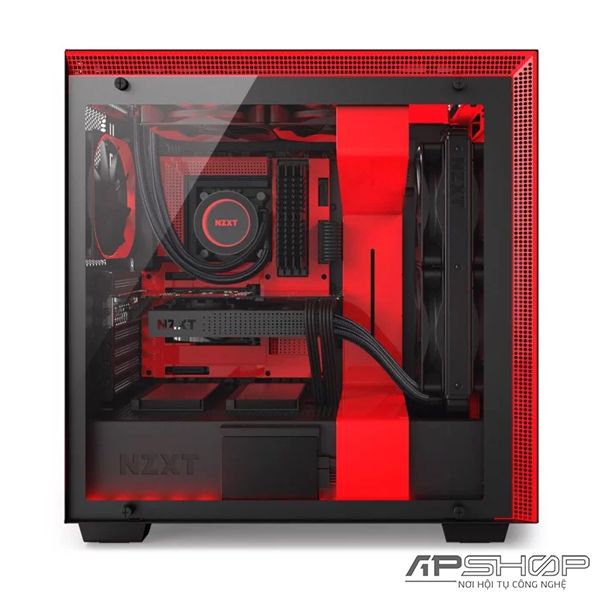 CASE NZXT H700i MATTE BLACK/ RED