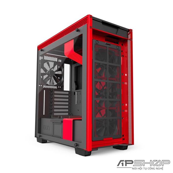 CASE NZXT H700i MATTE BLACK/ RED