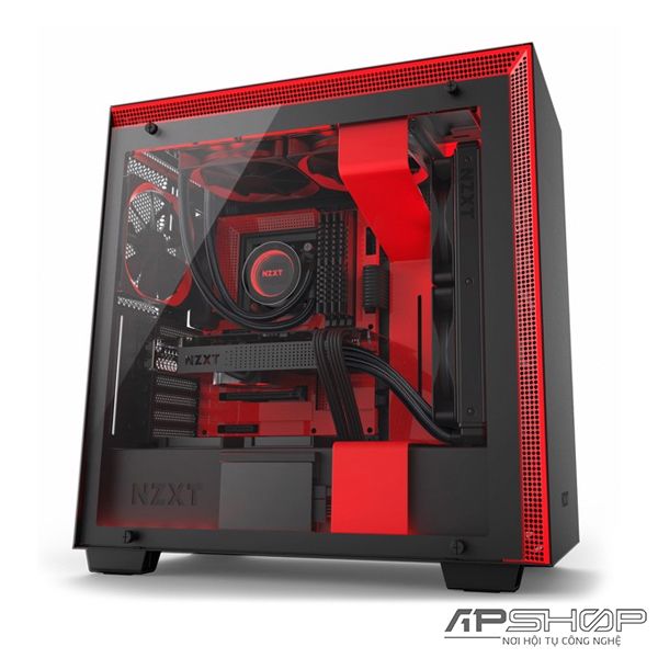 CASE NZXT H700i MATTE BLACK/ RED