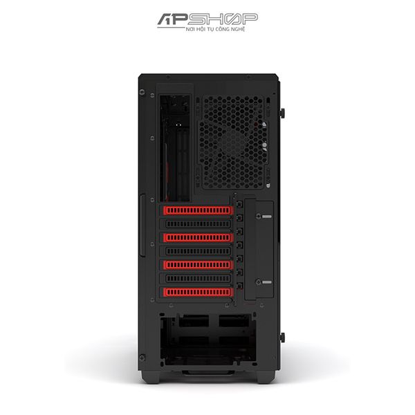 Case Phanteks Eclipse P400S Tempered Glass - Black / Red