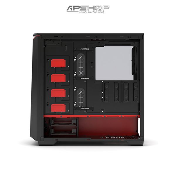 Case Phanteks Eclipse P400S Tempered Glass - Black / Red