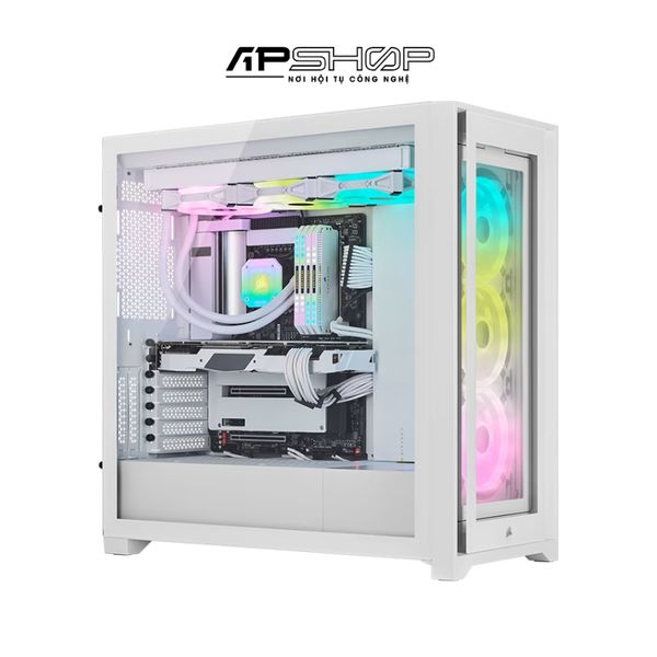 Case Corsair ICUE 5000X RGB QL Edition True White | Chính hãng