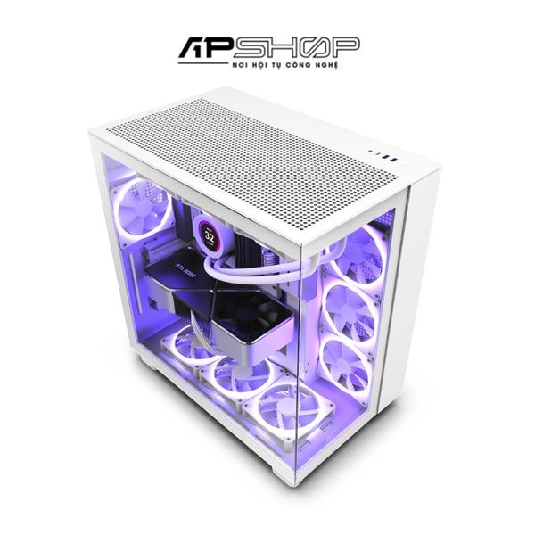 Case NZXT H9 Flow Mid Tower White | Chính hãng