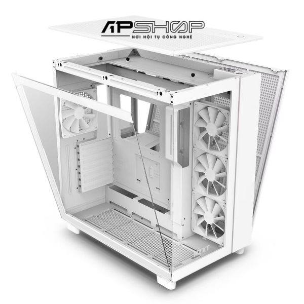 Case NZXT H9 Flow Mid Tower White | Chính hãng