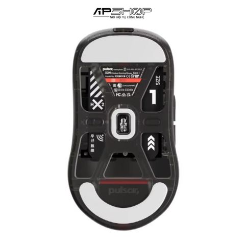 Chuột Pulsar X2H Medium Clear Black Edition