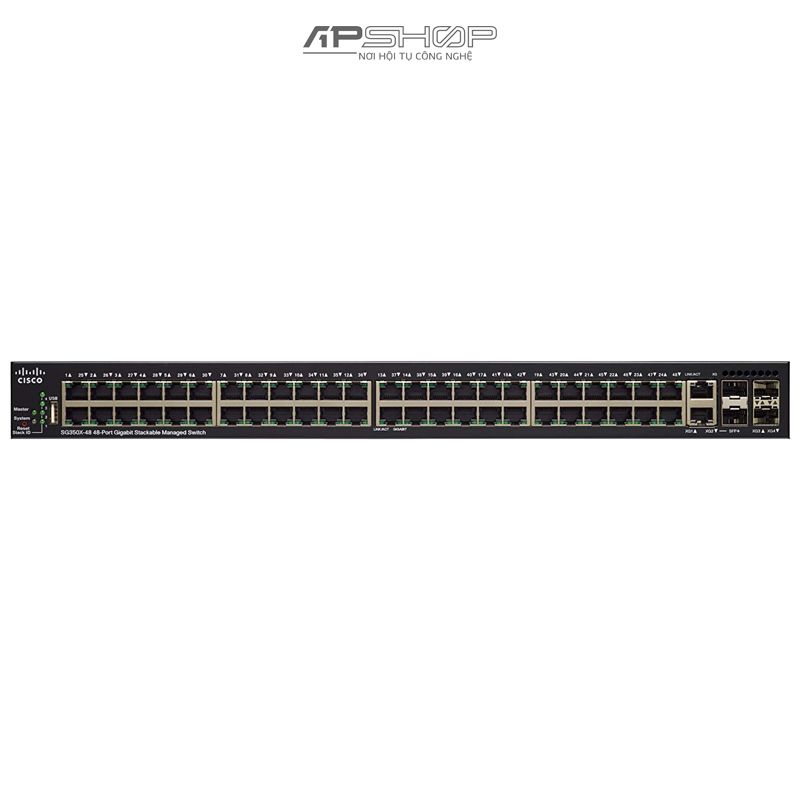 Switch Cisco SG350X 48Port Gigabit Stackable Managed Switch - Hàng chính hãng
