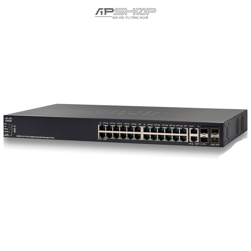 Switch Cisco SG550X 24Port Gigabit Stackable Managed Switch - Hàng chính hãng